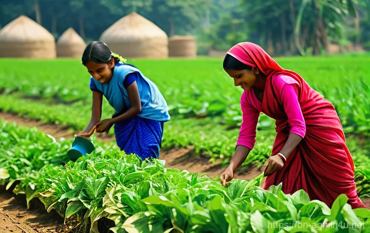 농업 관련 특허 정보 - **Prompt:** A collaborative scene featuring a diverse group of Bangladeshi farmers, including men an... 농업 관련 특허 정보 - **Prompt:** A collaborative scene featuring a diverse group of Bangladeshi farmers, including men an...