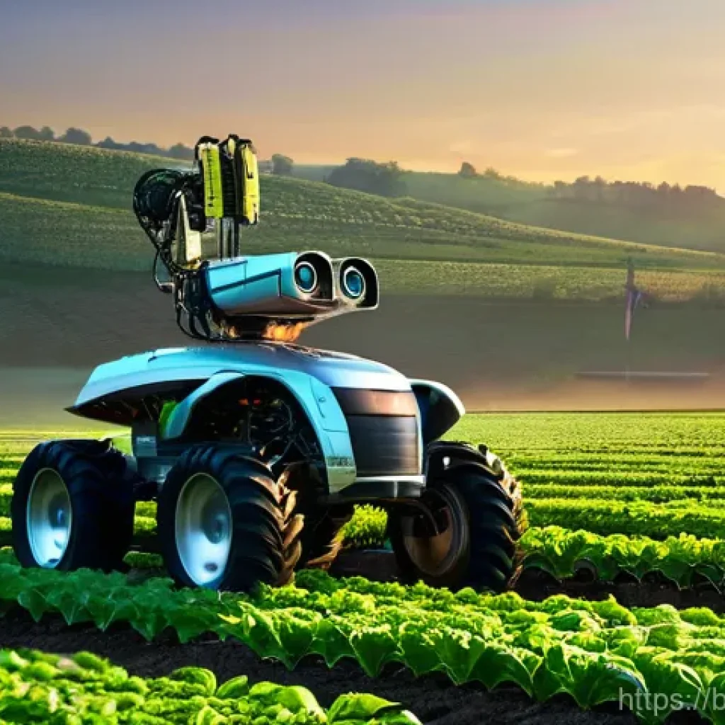 농업용 로봇 프로그래밍 - Image Prompt 1: The Dawn of Robotic Agriculture**