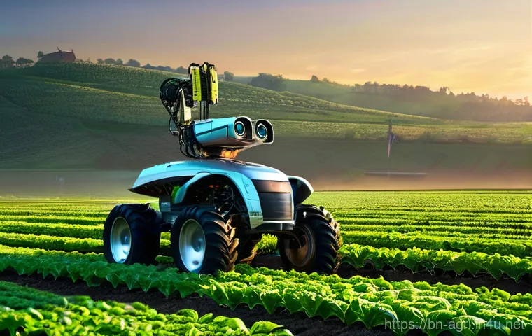 농업용 로봇 프로그래밍 - Image Prompt 1: The Dawn of Robotic Agriculture**