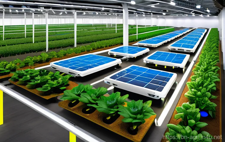 농업 빅데이터 분석 - **Prompt 2: Precision Agriculture Driven by Data Visualization**
    "A dynamic, eye-level view with...