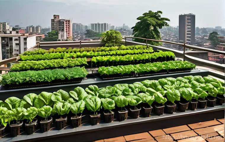 농업 환경 보전 - **Prompt:** A modern and efficient water conservation system in action within a vast agricultural fi...