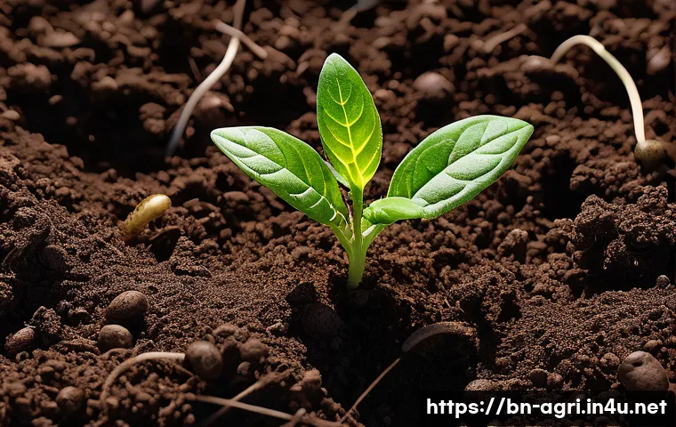 농업 친환경 재배 시스템 - **Image Prompt: Thriving Organic Soil and Growth**
    A vibrant, sun-drenched close-up of fertile, ...